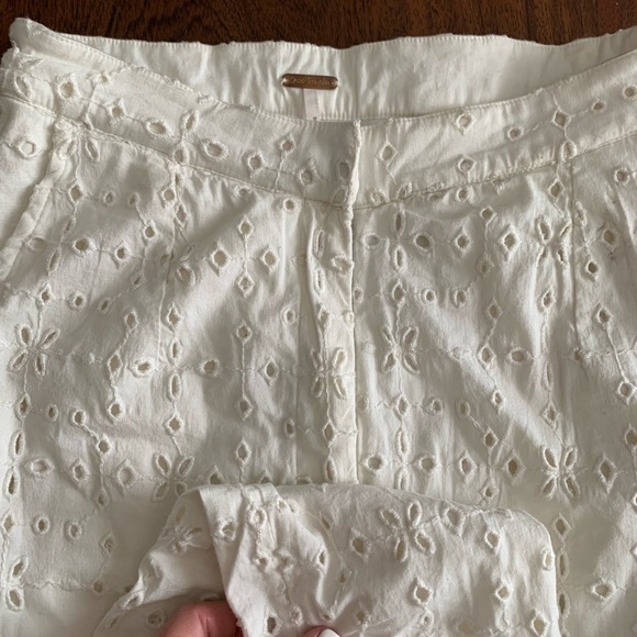 Free People 0 Dainty White Pants - Picture 2 of 7